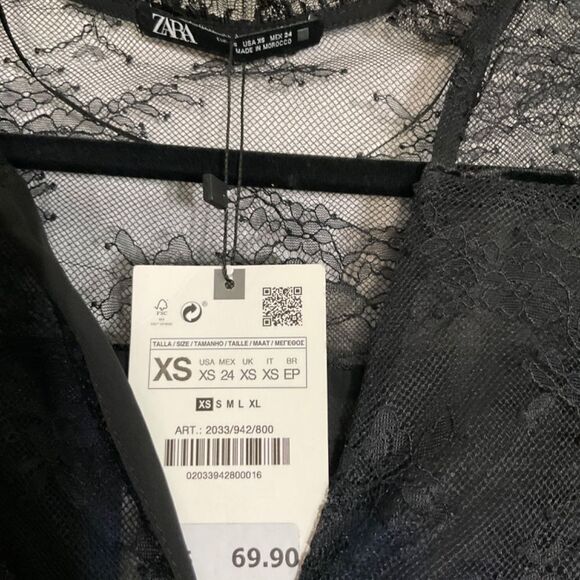 ZARA Short Lace Dress ‎ NWT SIZE XS - Picture 10 of 10